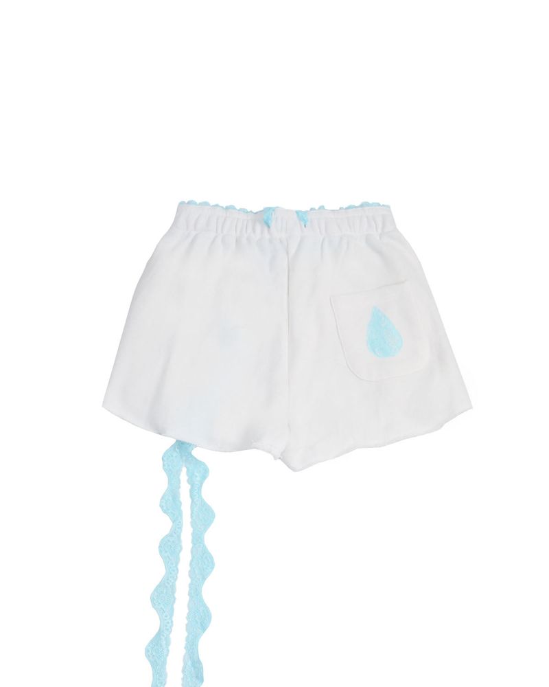 LACE SHORTS PANTS WHITE