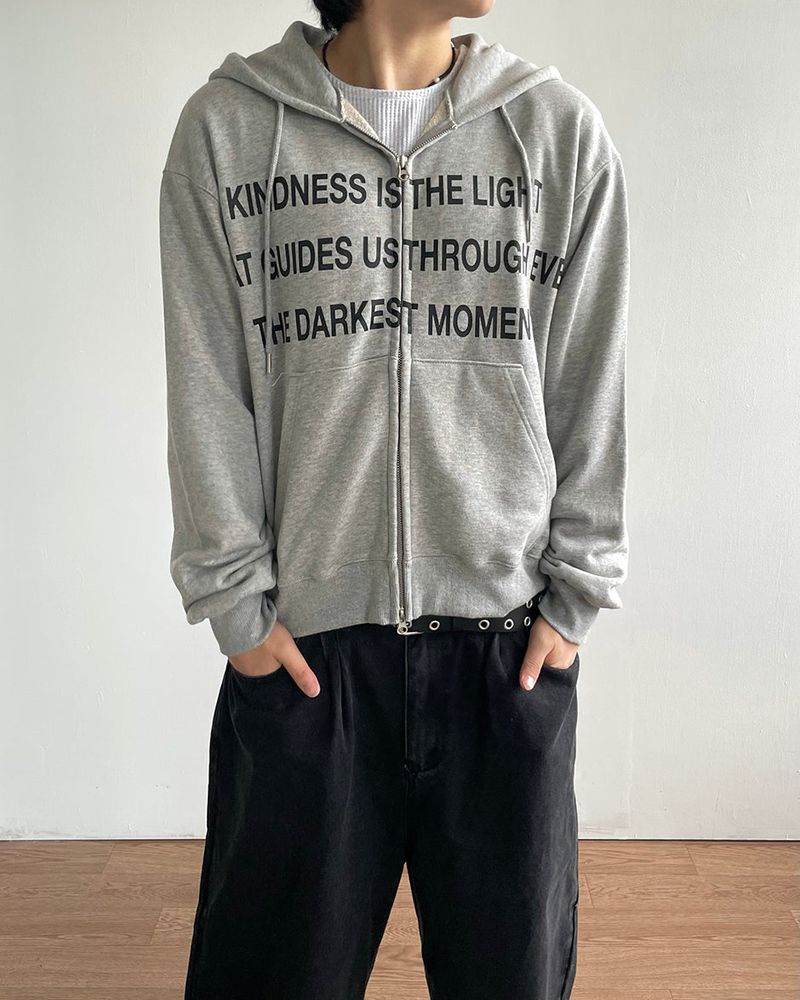 Fog Crop Hoodie Zip-UP