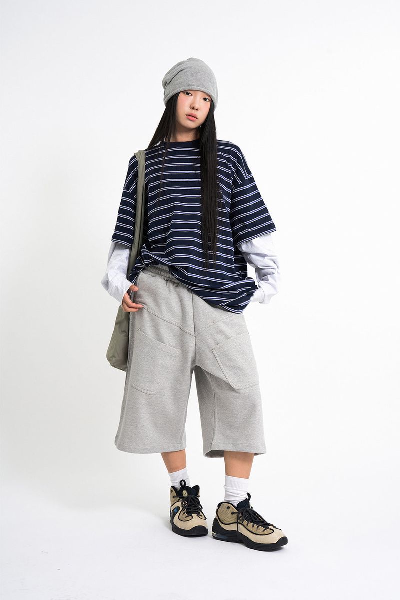 Tens rivet bermuda sweatpants
