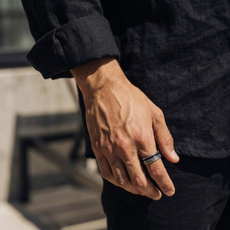 FADE MEET（フェードミート）の「Oxidized Engraved Wide Ring（Accessories）」