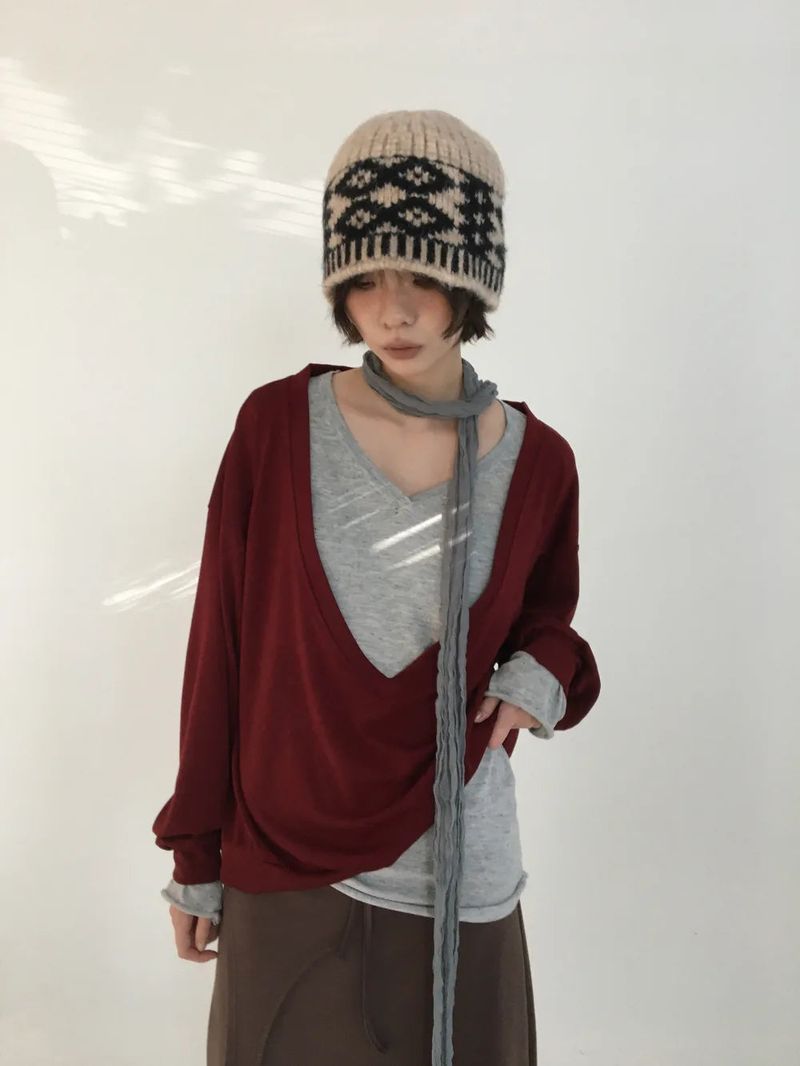 Pattah Nordic Knit Hat (4color)