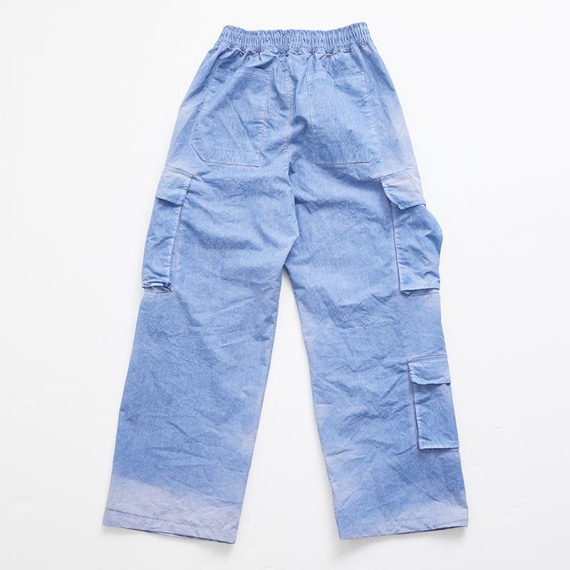 Dyeing Cargo Banding Pants Blue