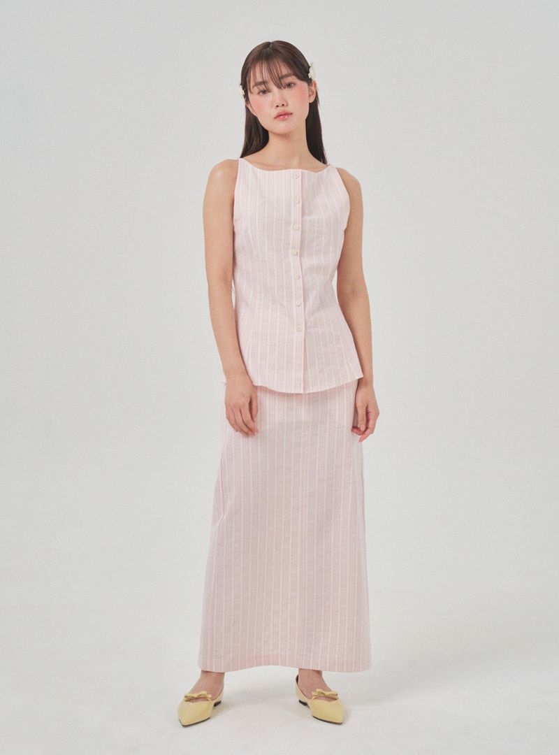 rram（アラーム）の「Cozy cotton skirt (pink)（Skirts）」