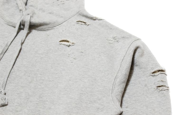 damage hoodie (gray)