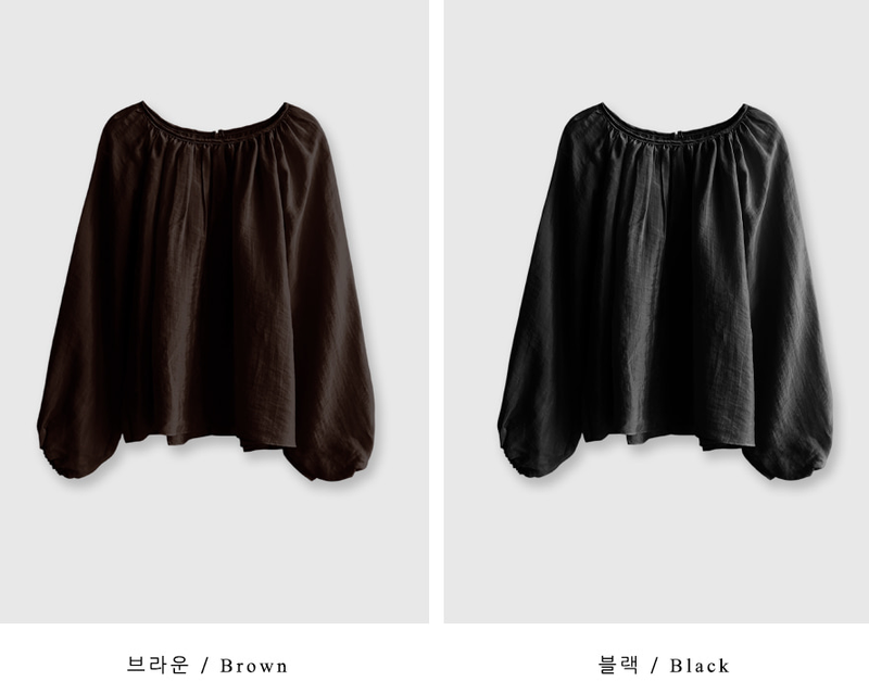 Tempur Scarf Shirred Blouse / 3 colors