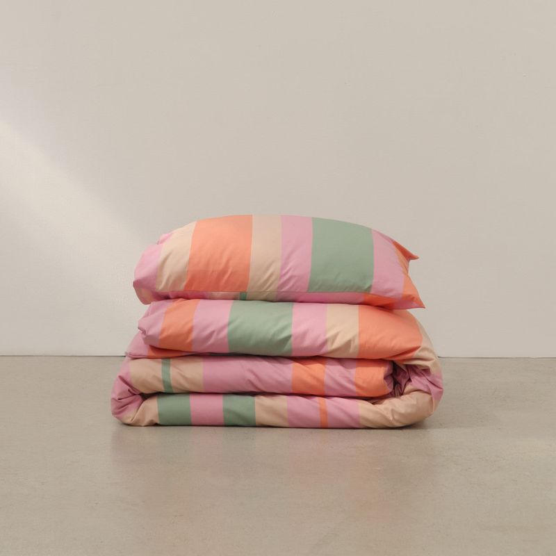 Iris pink duvet cover Qsize(200x230cm)