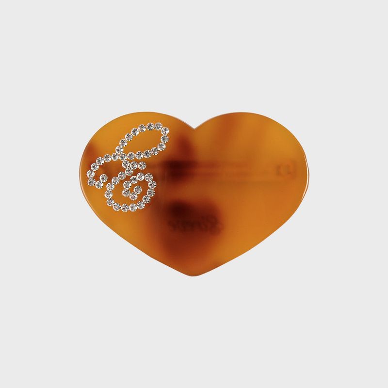 Eireve（エイレブ）の「LOGO HEART BARRETTE_LEOPARD BROWN（Hair Accessories）」