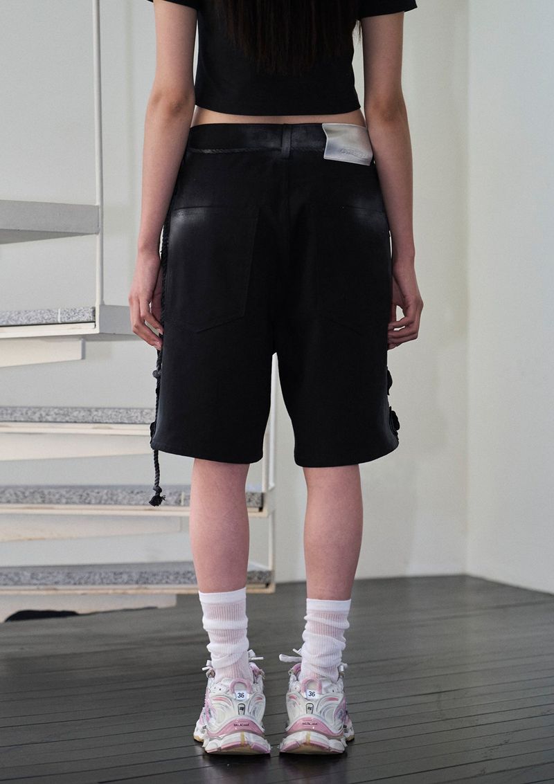 dirty flower half pt - black