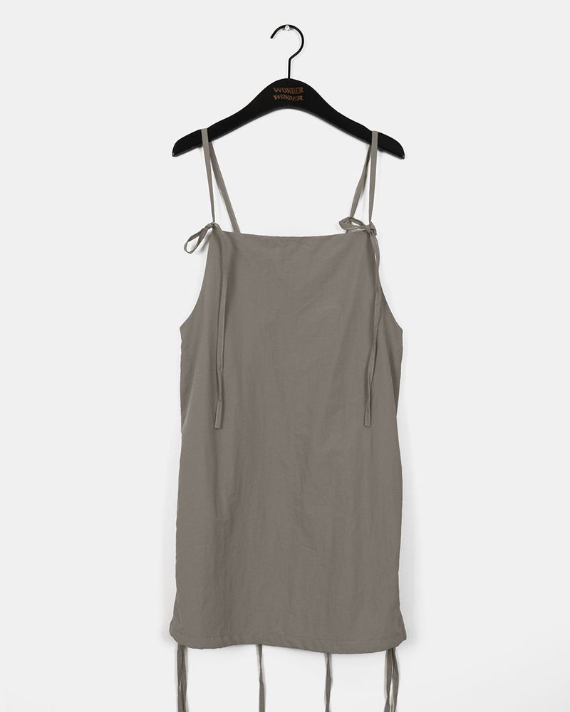 Tusha Ribbon Strap Nylon Layered Mini Dress