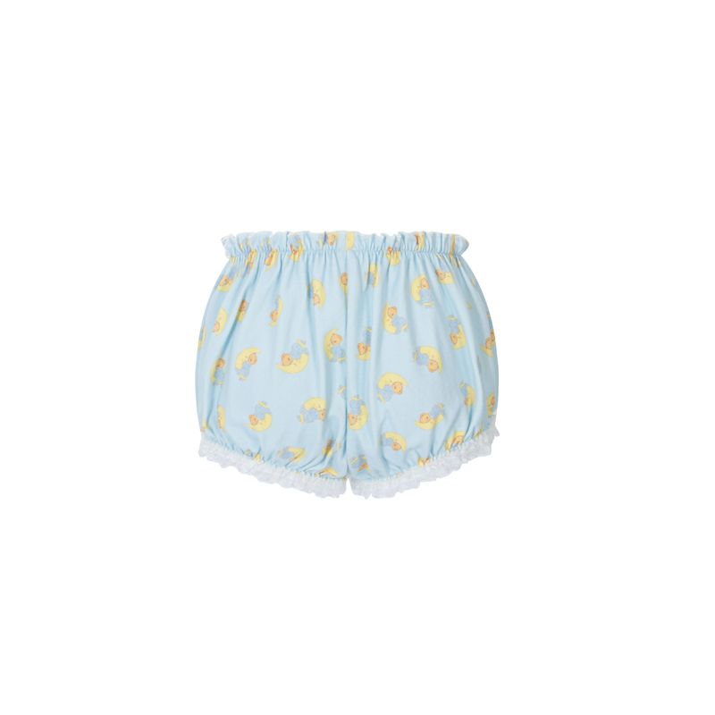 moon bear pumpkin shorts babi blue