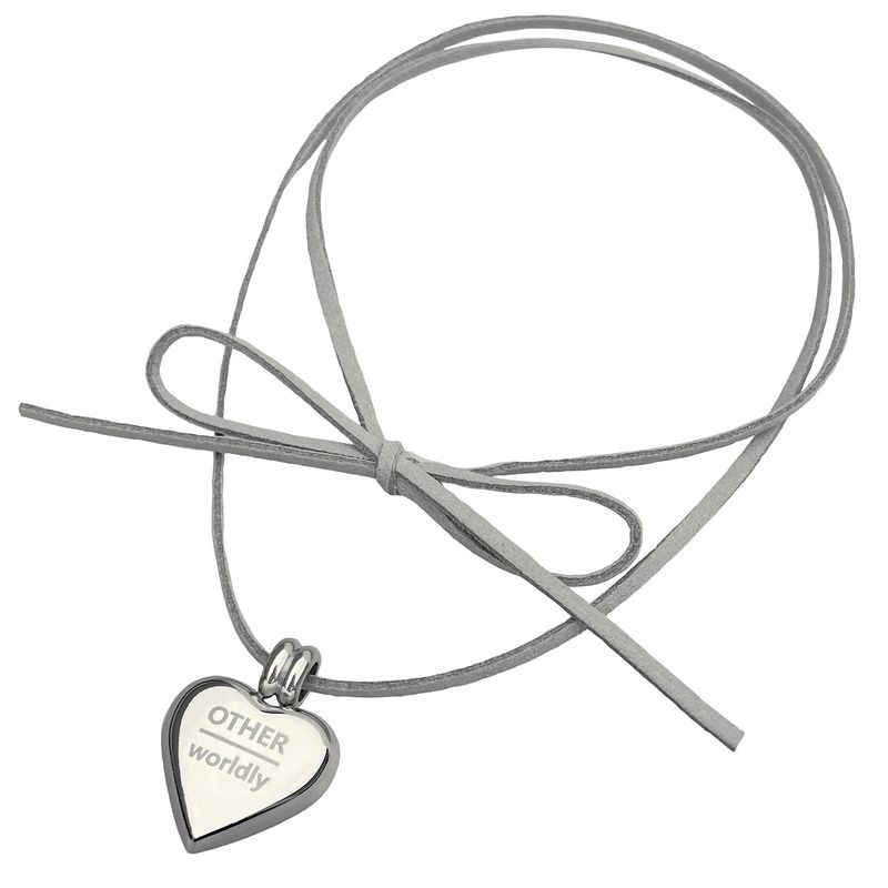 OTHER-worldly（アザーワールドリー）の「Heart Surgical Pendant Necklace [Grey Suede]（Accessories）」