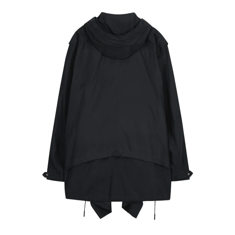Draped Field Parka / Black