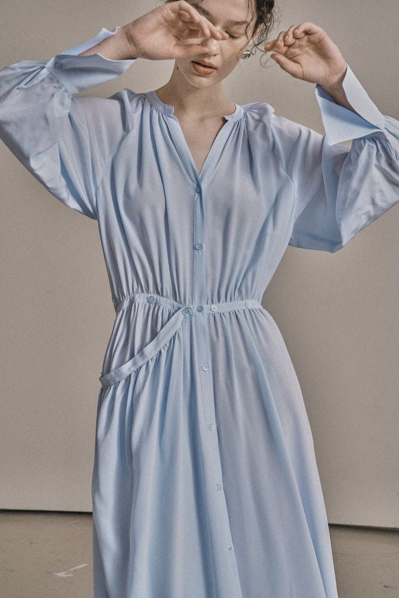 MYTHIC DRESS_BLUE GRAY