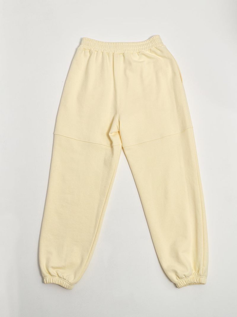 SWEAT PANTS PALE YELLOW