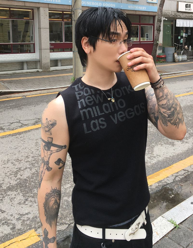 HOLY IN CODE(ホーリーインコード)の「No.1765 M lettering sleeveless (3color)(Tops)」