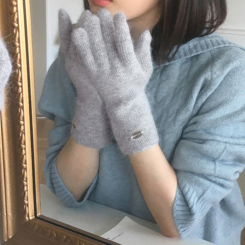 Somv ゴールドペンダント アンゴラ フィンガー手袋
