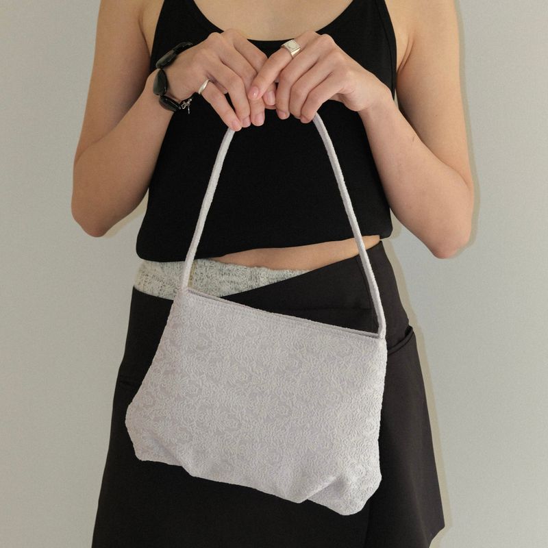 ROSSMOOR（ロスムーア）の「Piana jacquard bag _ silver（Bags）」