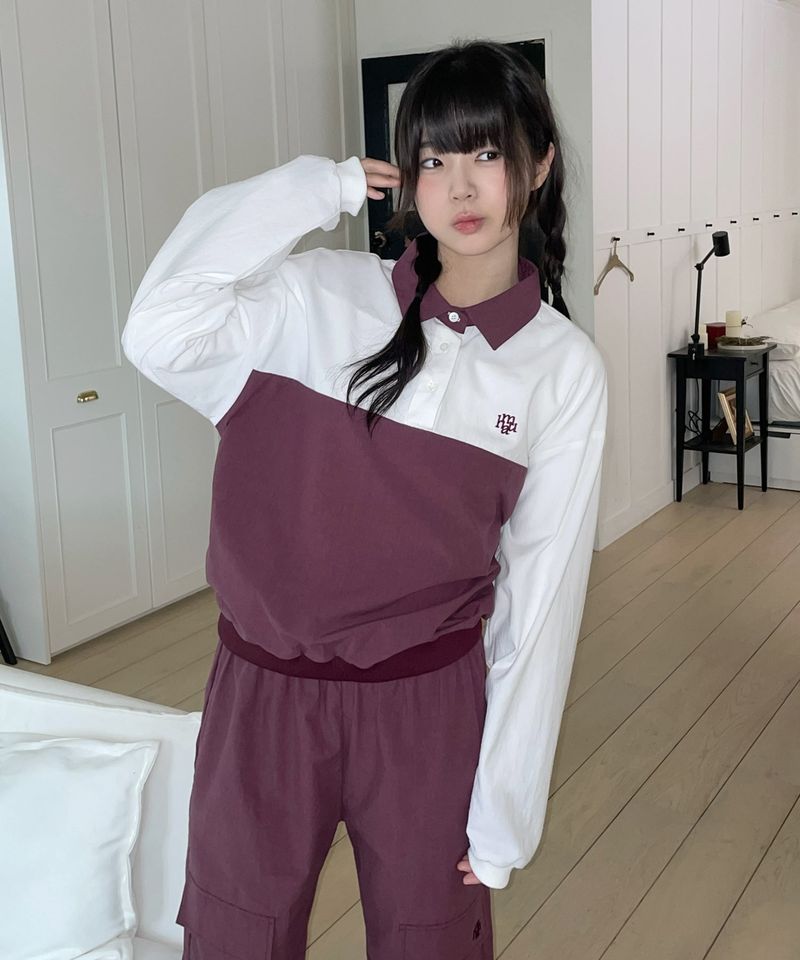 LOGO PIGMENT COLORING ANORAK