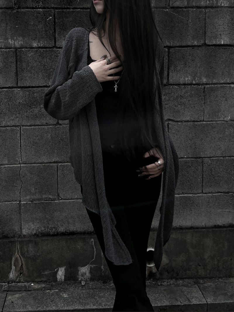 strap frey knit cardigan (2color)