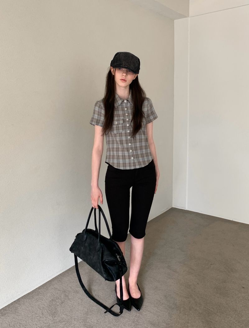 [ORIGINAL] Abel Pocket Short Sleeve Check Shirt