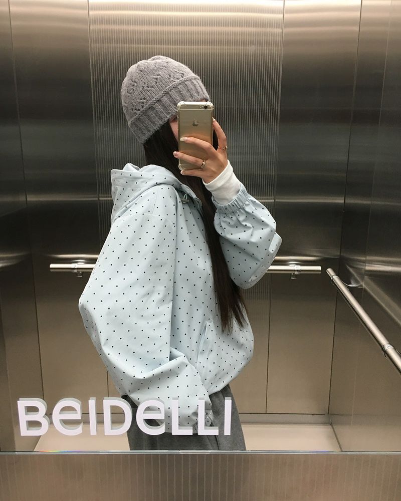Milly Dot Hooded Windbreaker