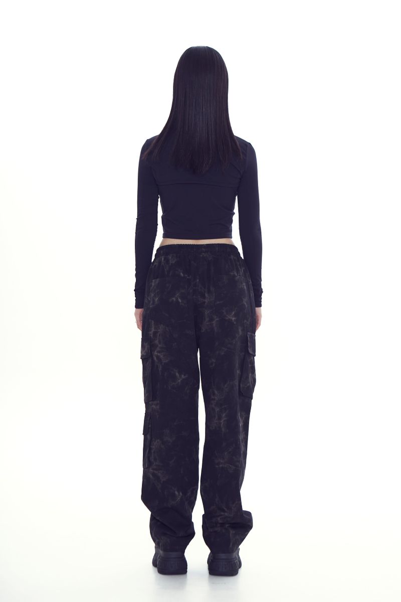 unbalance tiedye cargo pants_bk