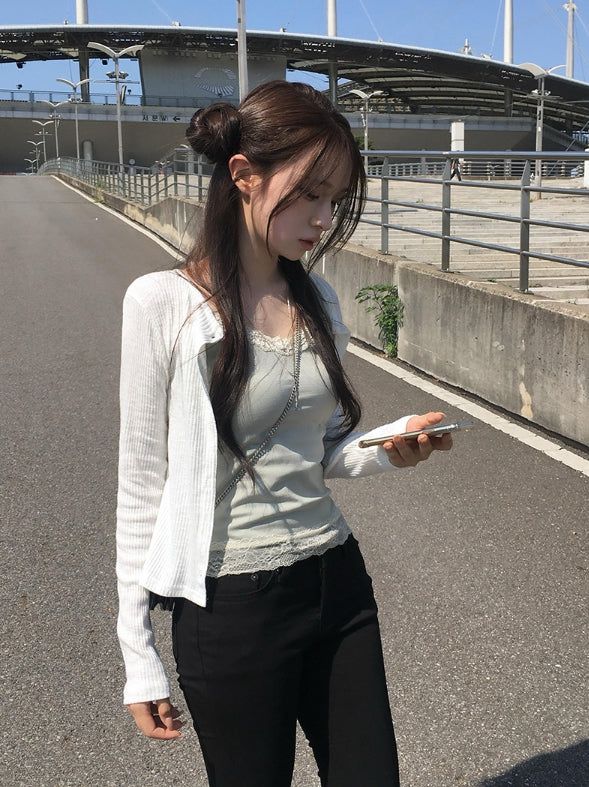 anyonemore（エニーワンモアー）の「Kable Slim Button Round Cardigan（Tops）」