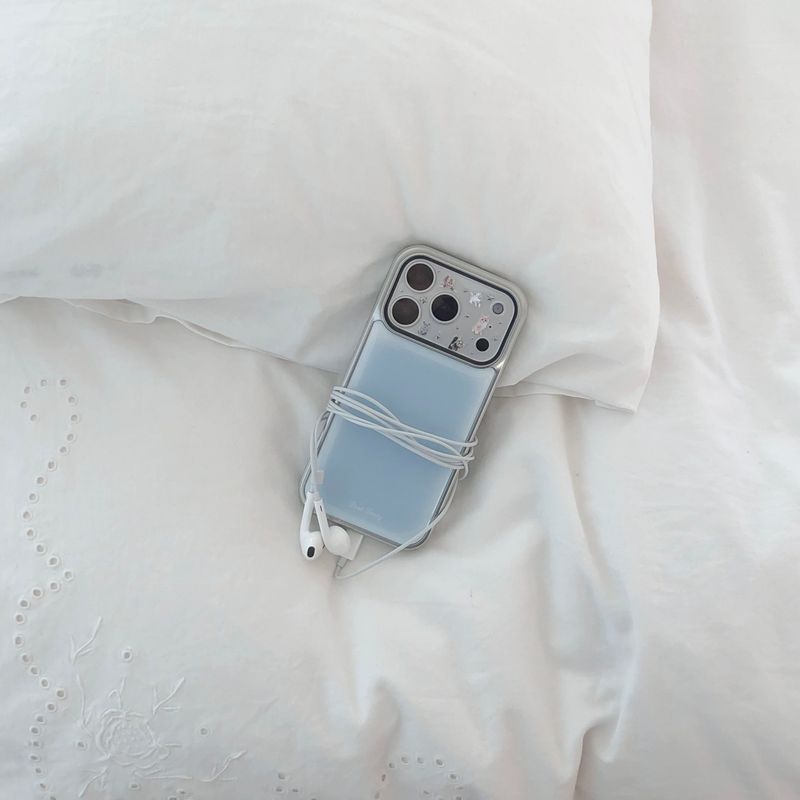blue silver bumper case