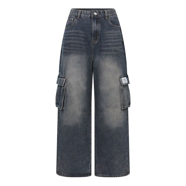 ROUT CARGO WIDE DENIM PANTS