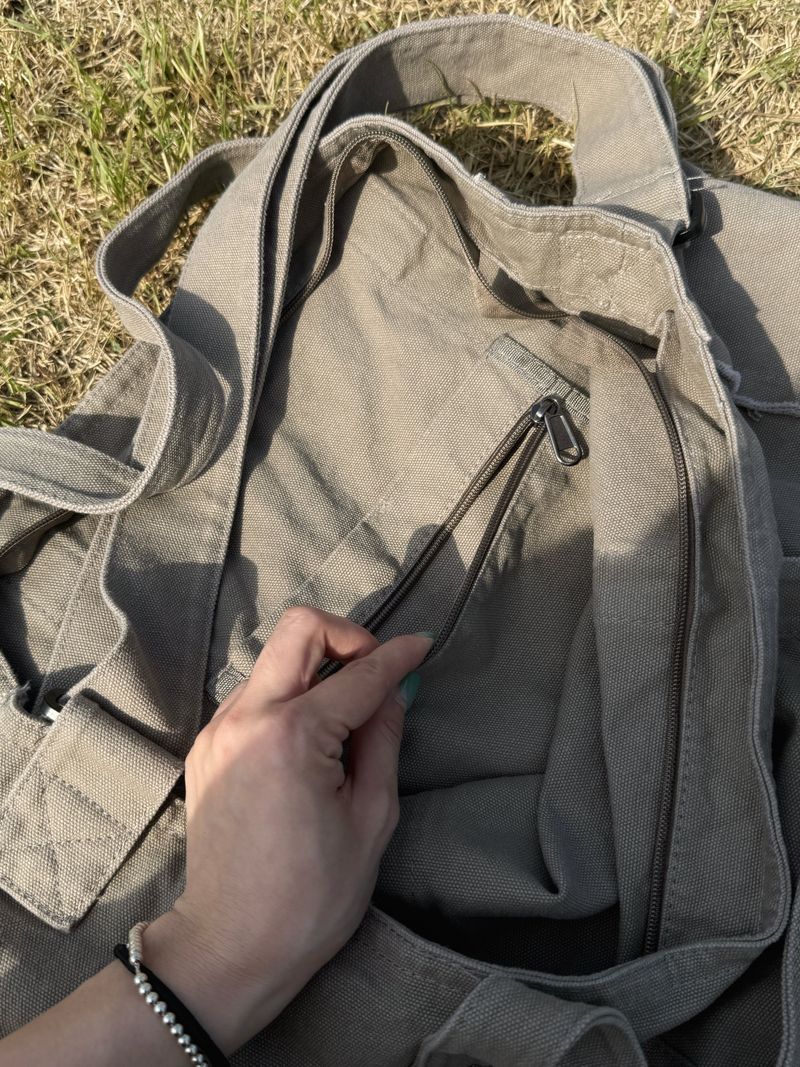 Canvas Washed Damaged Big Bag (2c)