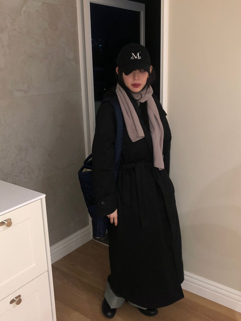 Verliebt high neck long coat