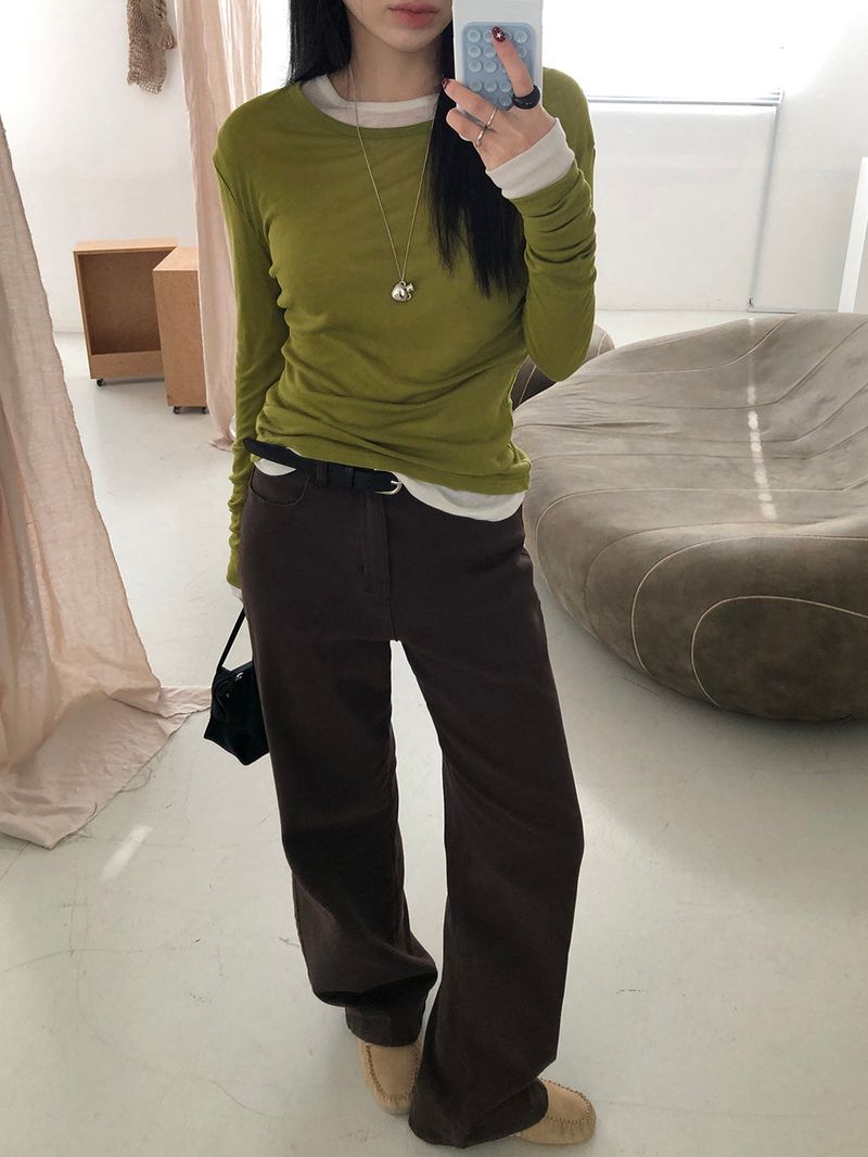[MADE] Fodit Wool Tencel Layered Tee