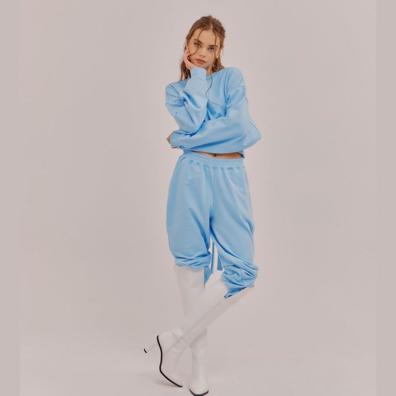 BACK RIBBON SWEAT SHIRT