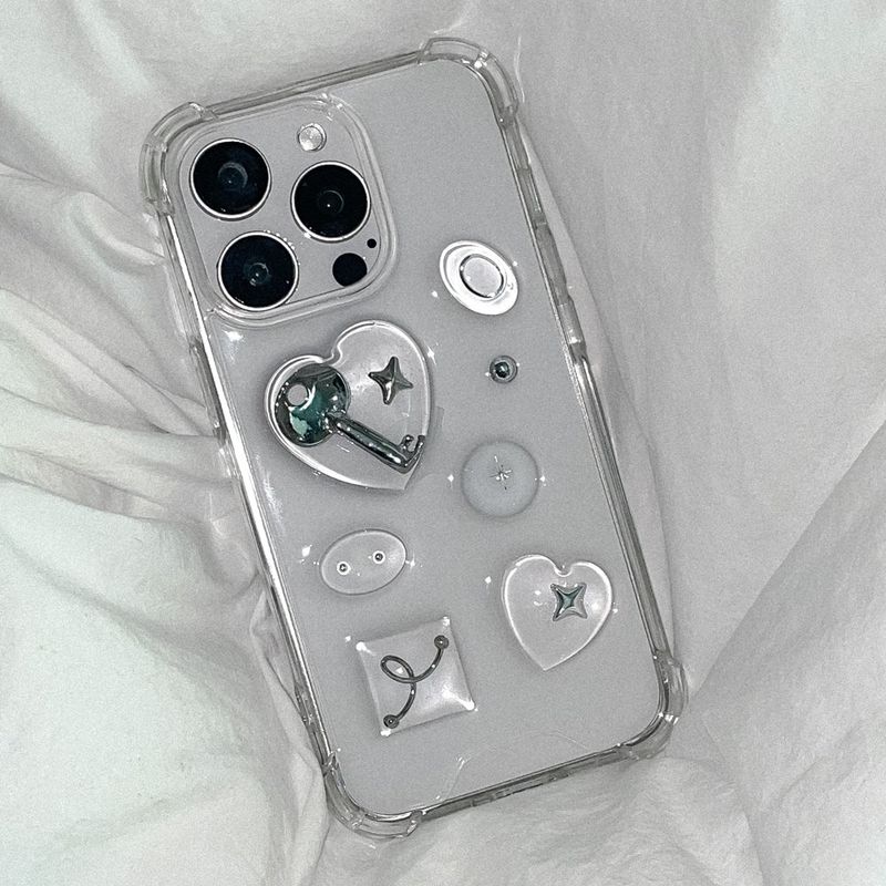 Ellebelle market（エルベルマーケット）の「[made]シルバーチャームバーレジンフォンケース（スマホグッズ/小物）」