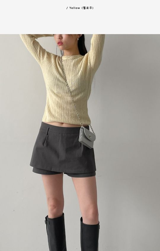 INCHANT ME(インチャントミー)の「Mamonde Ribbed Knit T-shirt(Tops)」