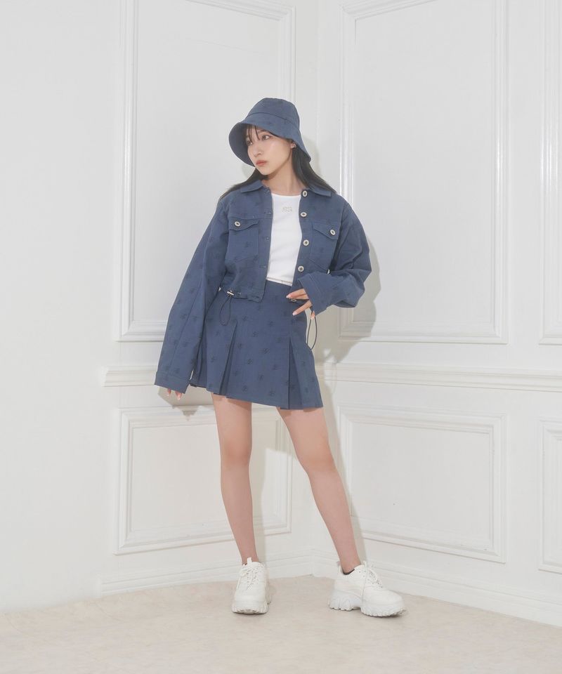 UNISEX 総柄ツイルバケハ
