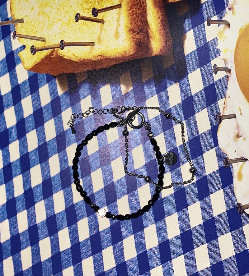 [SET] smile layered bracelet