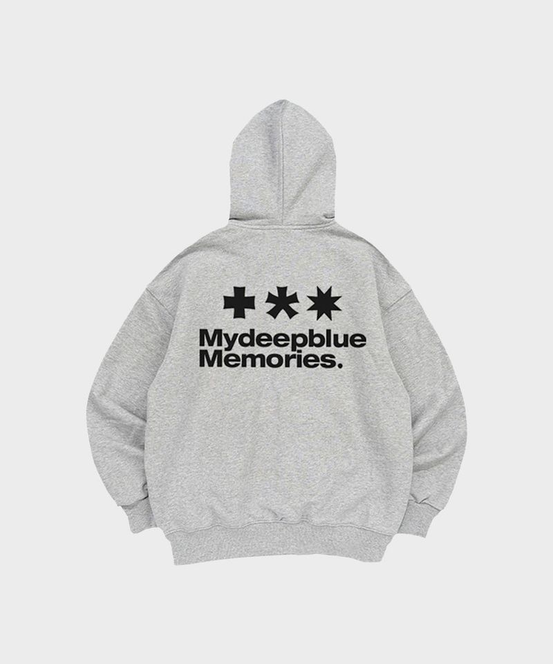 MYDEEPBLUEMEMORIES（マイディープブルーメモリーズ）の「(zp) MM SYMBOL LOGO 2WAY ZIP-UP (GREY)（Tops）」