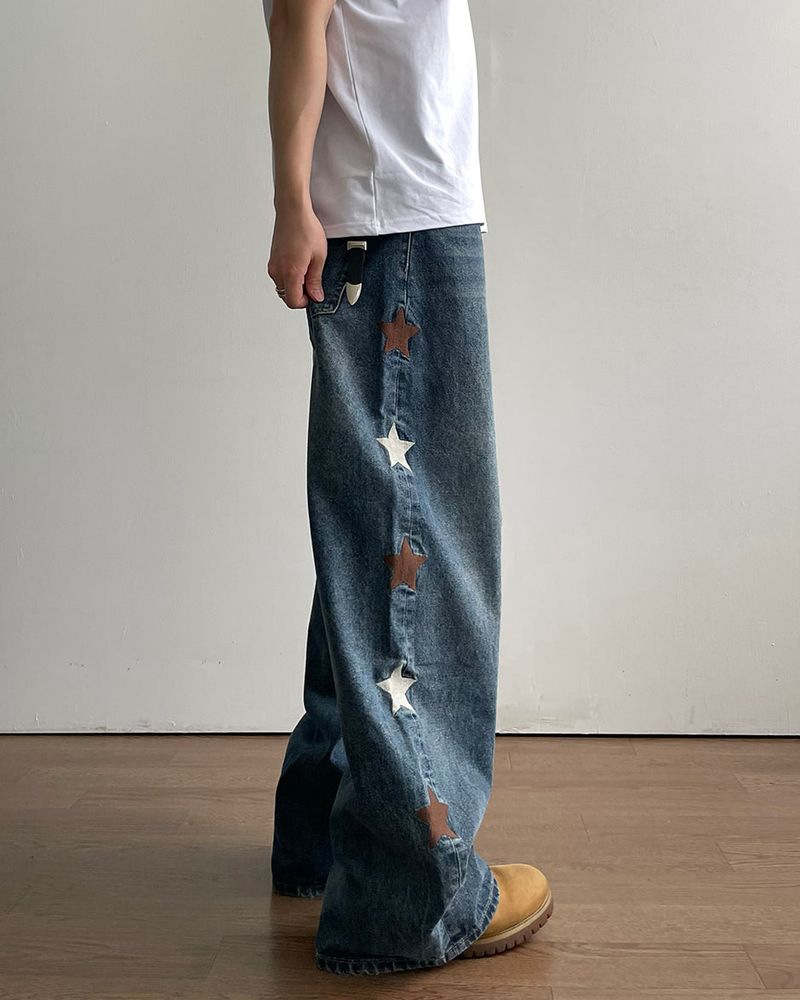 オールスターパッチデニムパンツ