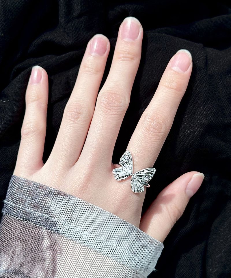 silver butterfly ring