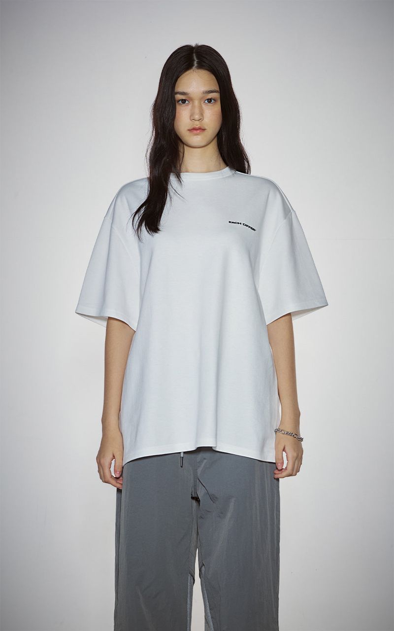 BLUR HEART T-SHIRTS_WHITE