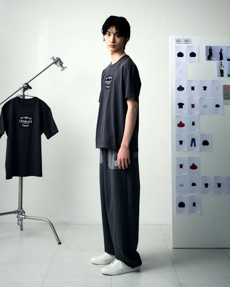 PATCH POCKET COTTON SWEAT PANTS GREY for men