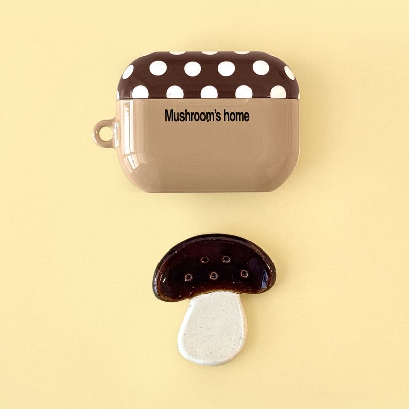oab mushroom airpods case (brown)