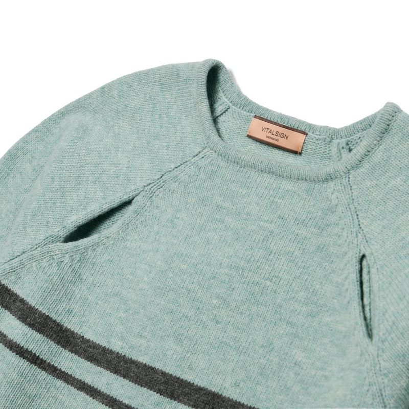 [LINE] Cut Out Line Knit Pullover (2colors)