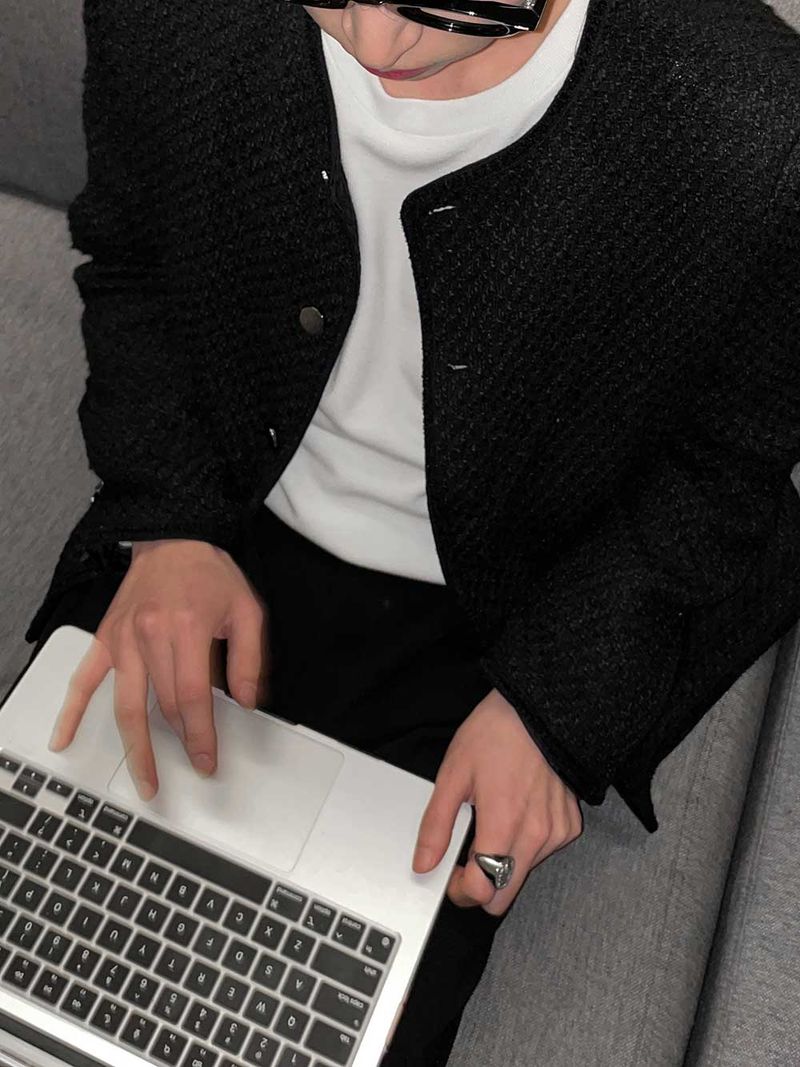 ASCLO Maison Tweed Crop Jacket (2color)