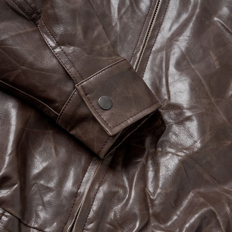 Chelo Wrinkled Leather Jacket (2color)