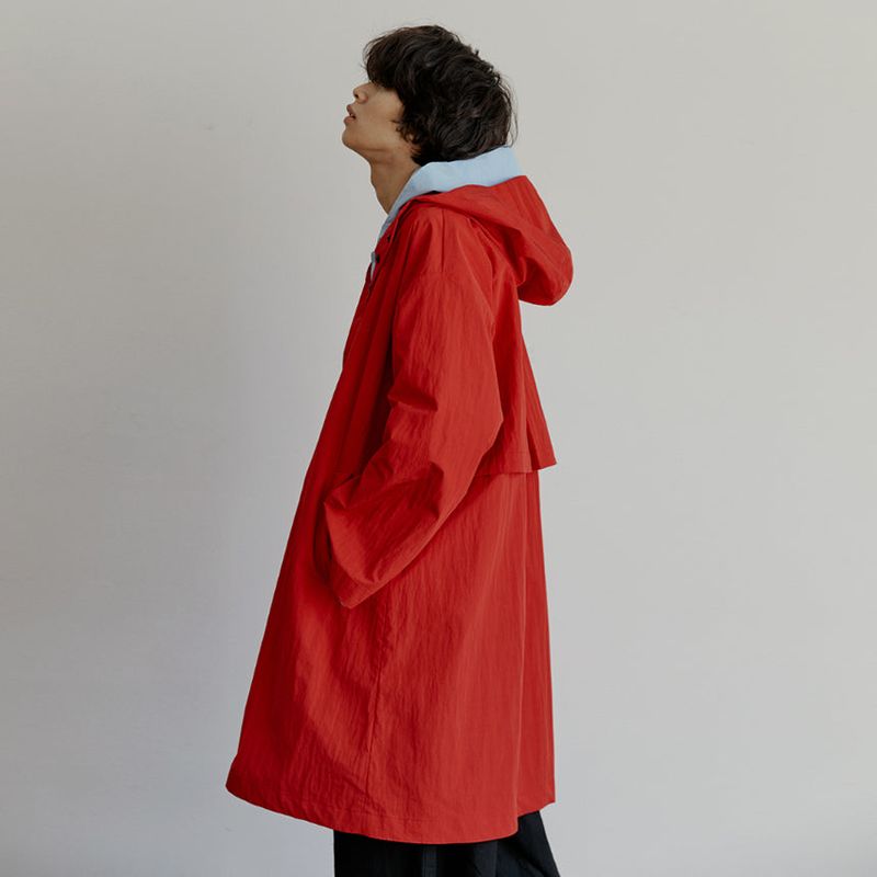unisex rain coat red