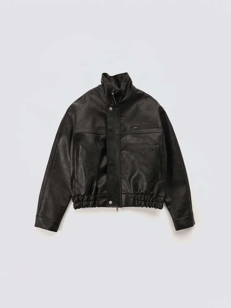 HOPESMORE(ホープスモア)の「High-neck Leather Jacket_Black(Jackets/Outerwear)」