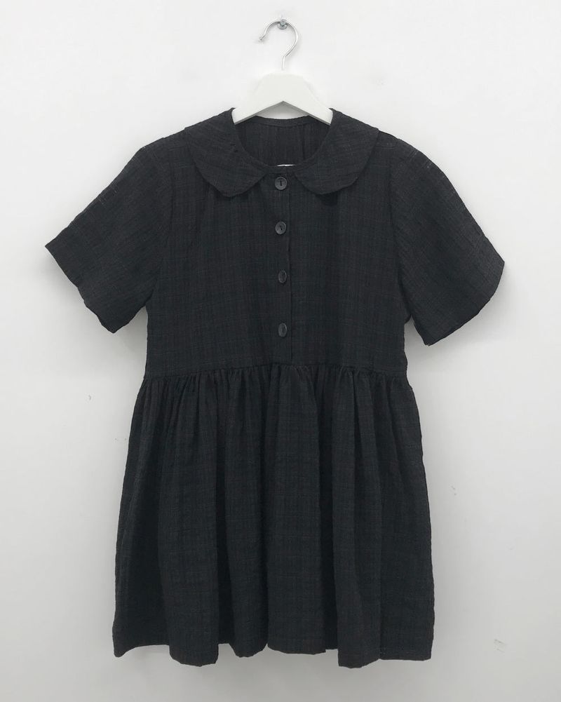 Plaid collar dress (3color) 