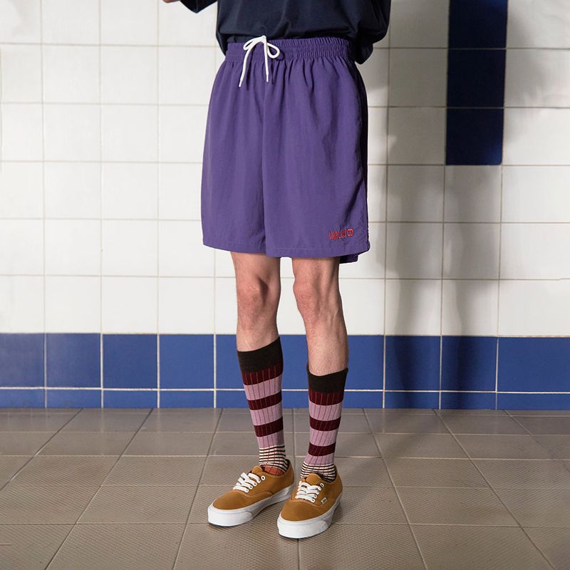 LOGO NYLON SHORT / PURPLE